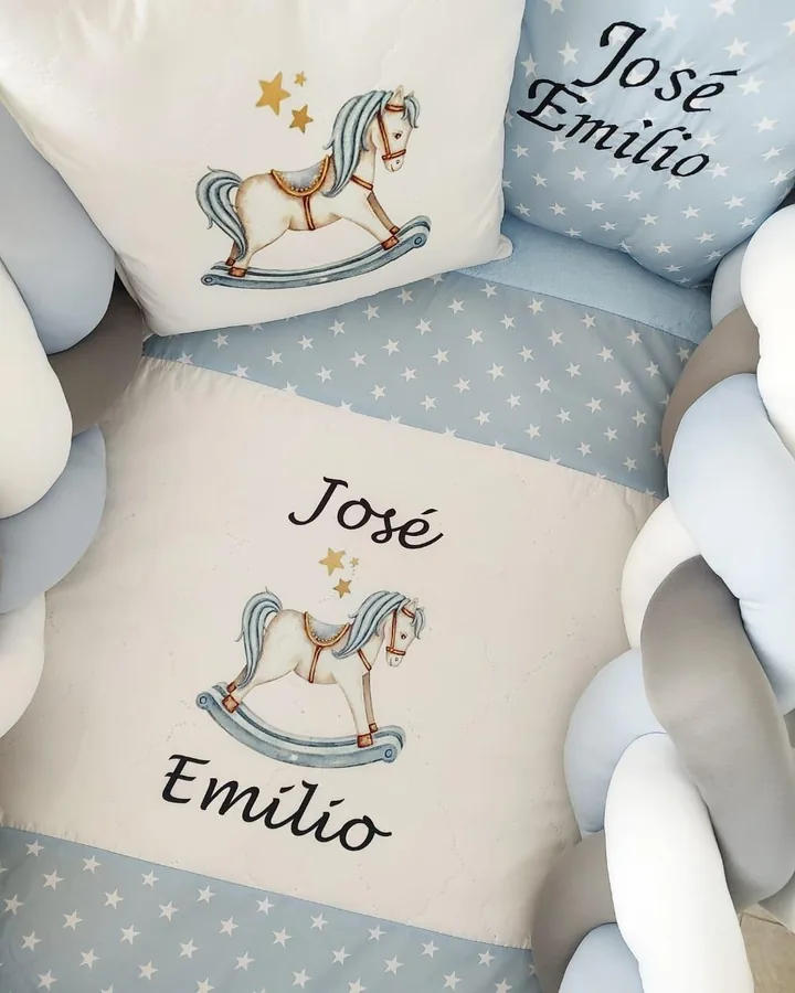 Set trenzado para cuna cama 95x145 personalizado