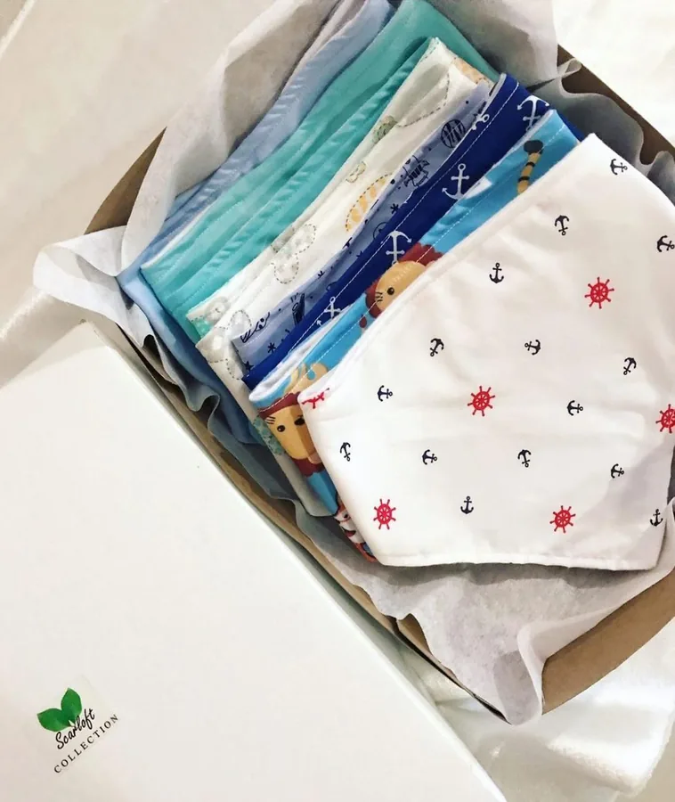 Set de 5 baberos bandana